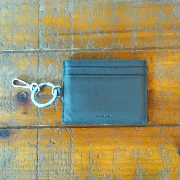 AllSaints Lamb Leather Card Case Key Fob - Picture 2 of 4